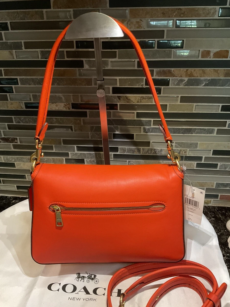 Coach C4823 Soft Tabby Shoulder Bag Orange Red Leather