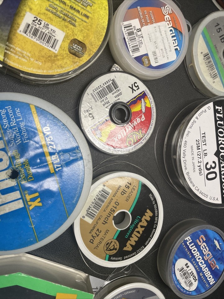 Lot of Leader & Fishing Line different weights mostly 20 to 40 pounds