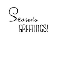 Season's Greetings Saying Wood Mounted Rubber Stamp NORTHWOODS C11575 New