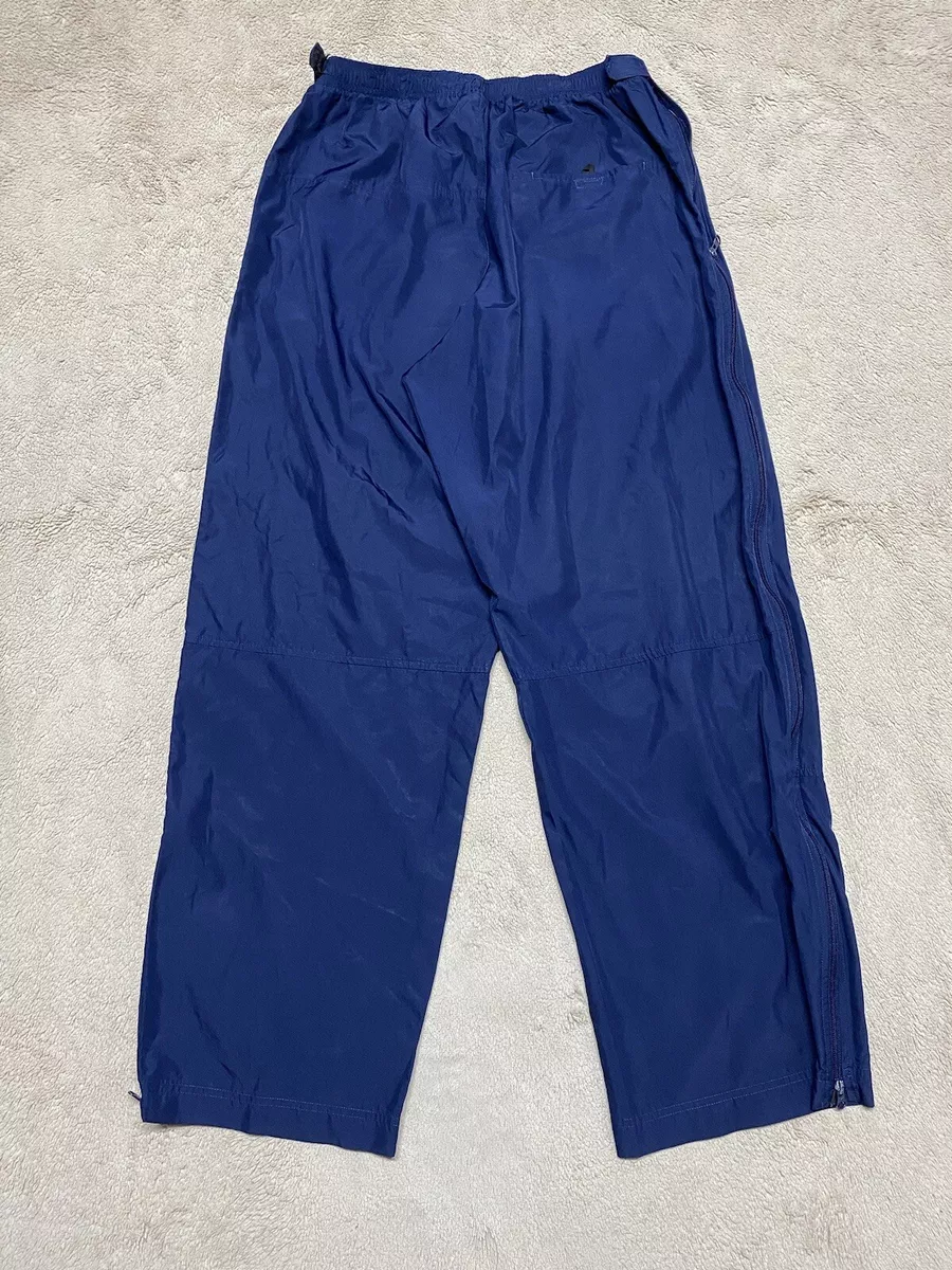 Vintage Nike Windbreaker Track Pants Mens XL Full Zip Navy Blue Nylon Y2K Adult
