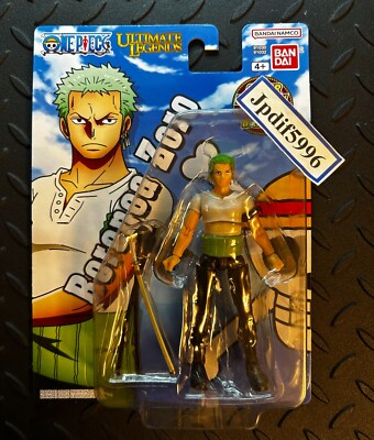 one piece roronoa zoro super portable tres article figure ban dai