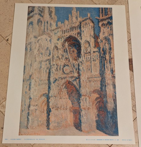 Claude Monet - Rouen Cathedral (Church) - 2 Prints - Printed in France - Picture 2 of 5