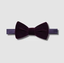 $49 Ryan Seacrest Distinction Men's Purple Velvet Pre-tied Adjustable Bow Tie