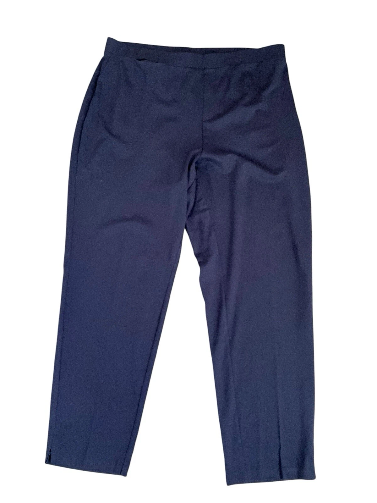 Susan Graver Everyday Supreme Knit pantalon à enfiler jambes fines A544681 bleu taille 1X NEUF