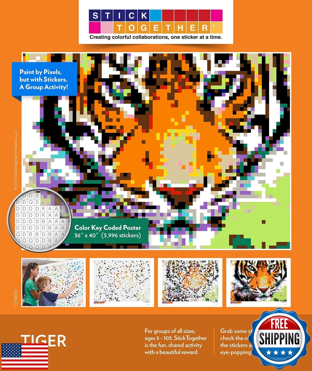 Huge Mosaic Puzzle Poster Kits | Group Project | No Mess Paint by
