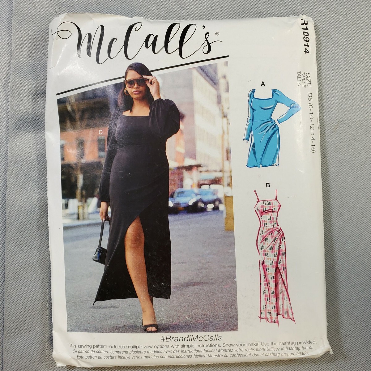 McCalls Pattern R10914 Misses Knit Dress Bodycon 3 Styles Lengths 26W-32W UNCUT McCalls Pattern R10914 Misses Knit Dress Bodycon 3 Styles Lengths 26W-32W UNCUT