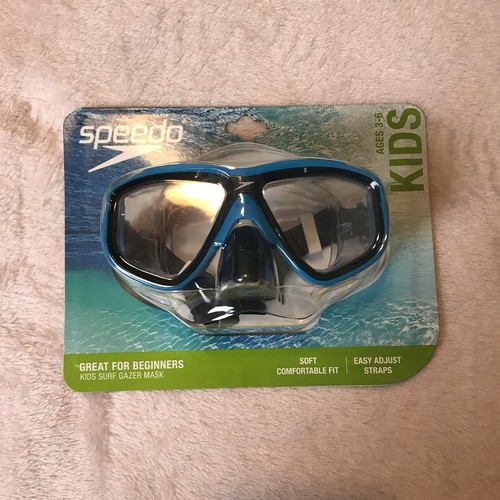 Speedo Unisex Kind Alter 3-6 Kinder Schwimmbrille Sichtmaske klar/blau schwarz neu