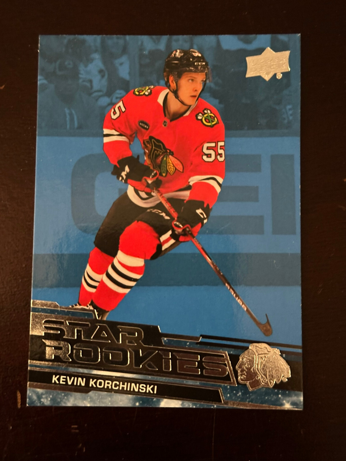 2023-24 Upper Deck Star Rookies Base Kevin Korchinski Blue Blackhawks #16