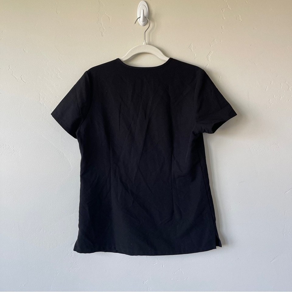 FIGS Technical Collection Black Scrubs Top V Neck Short Sleeve XS eBay