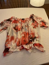 Women's AB Studio ~ Large ~ Sheer ~ Blouse Top