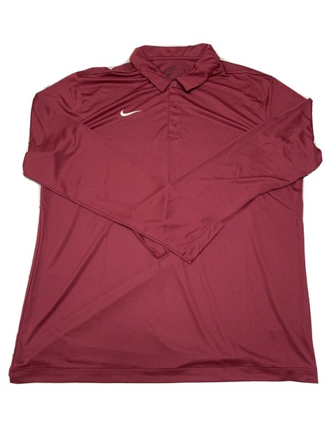 nike dri fit polo maroon