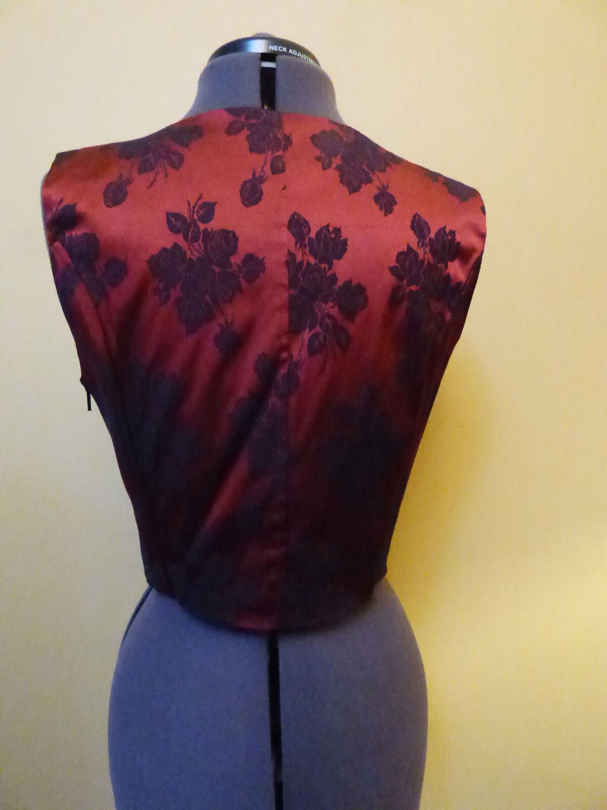 PATSY SEDDON PHASE EIGHT Red & Black Rose Bodice … - image 5