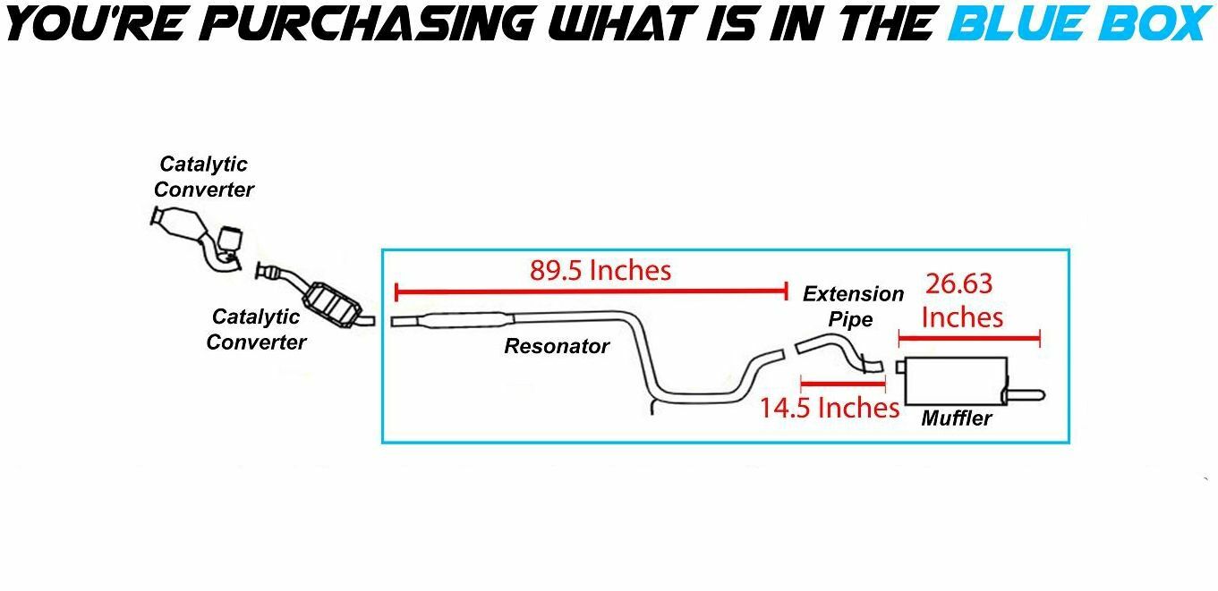 Muffler Resonator Pipe Exhaust System kit fits 20002007 Ford Taurus 3.0L eBay