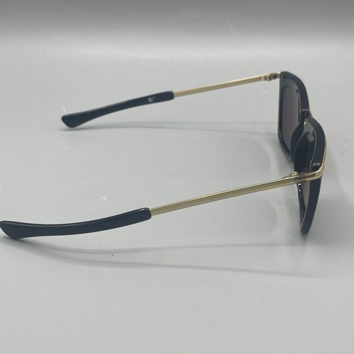 Vintage 1980s Sunglasses Pacific Eyes Made in France Black New Wave Gold - Picture 4 of 9