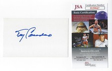 PACKERS Tony Canadeo signed 3x5 index card JSA COA Huge AUTO Autographed HOFer