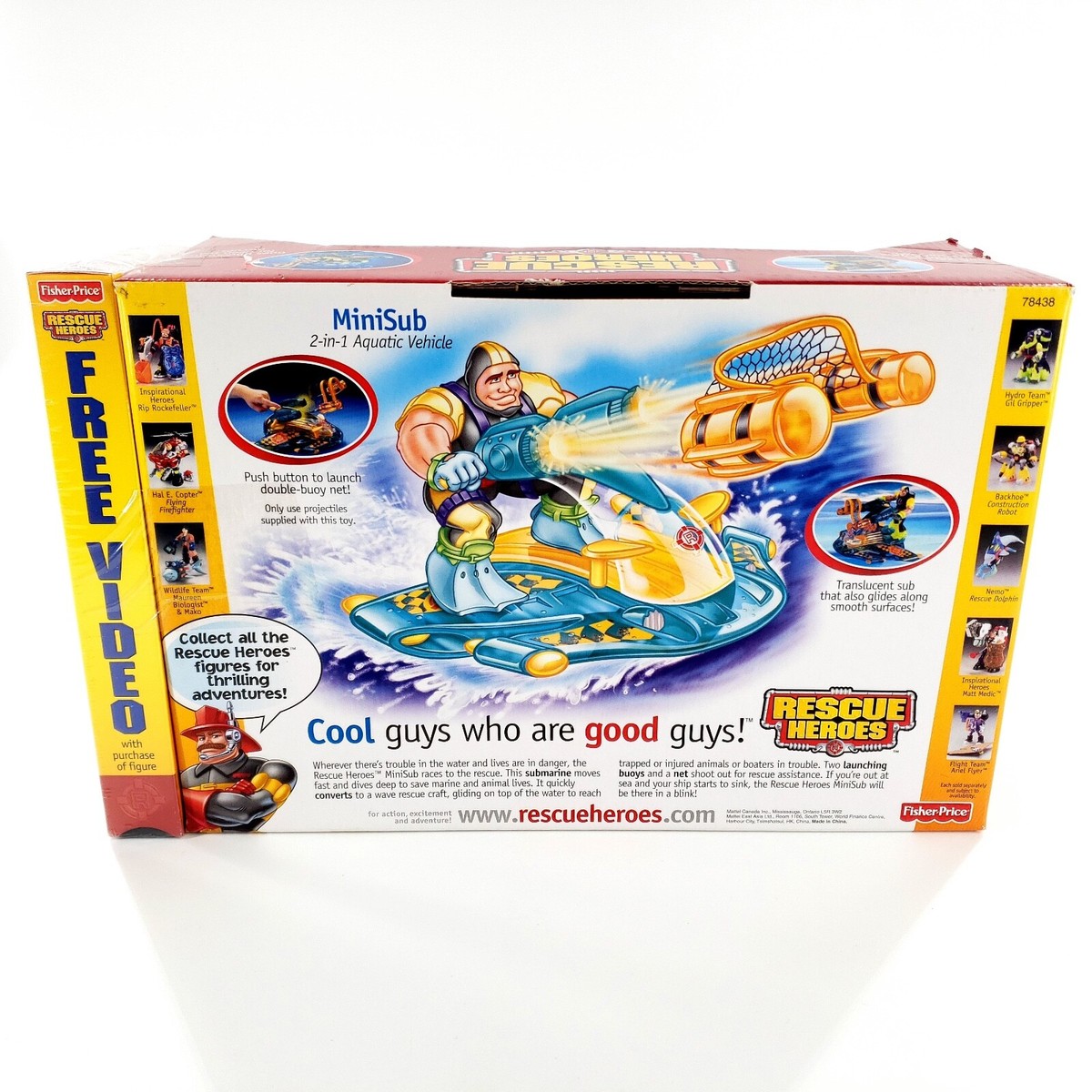 Fisher Price Rescue Heroes Mini Sub 2-In-1 Vehicles w/ VHS Brand