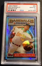 1993 BEN MCDONALD TOPPS FINEST REFRACTOR #65 PSA 10 POP 17  (483)