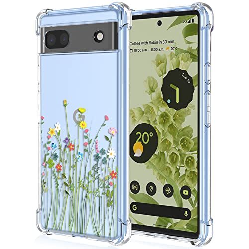 XINYEXIN Cover per Google Pixel 6a (6.1"), Custodia Floreale per Ragazza (R2M)