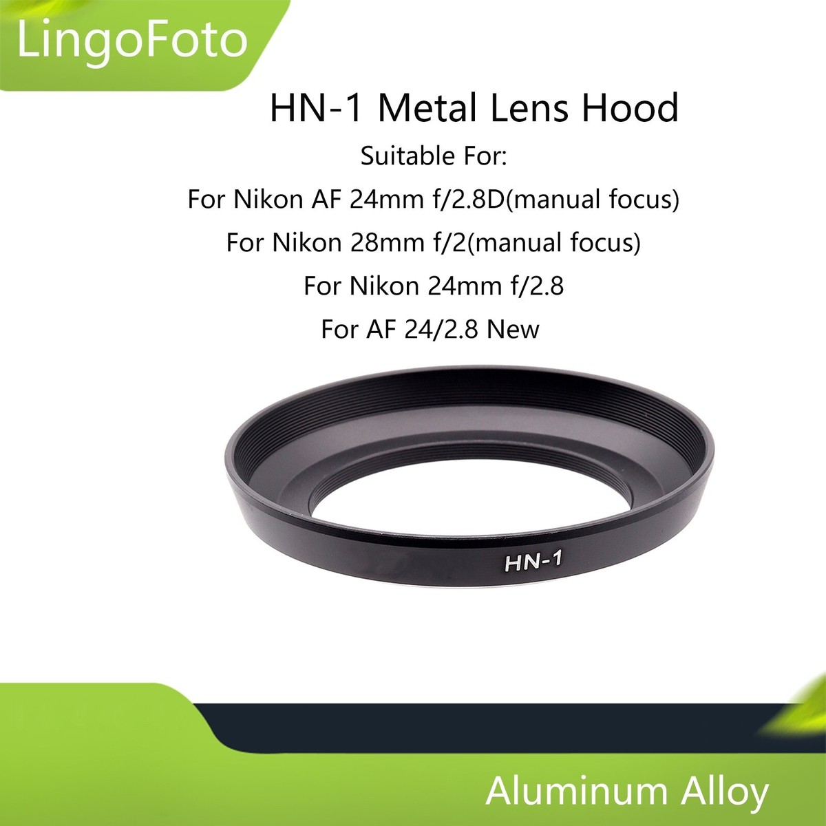 HN-1 Metal Lens Hood for Nikon AI-S 24mm f/2.8 AiS 28mm f/2 24mm f