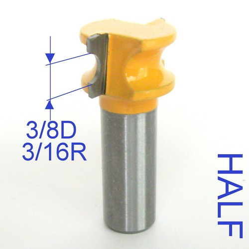 1 Stück 1/2 Zoll Schaft 3/16 Zoll Radius Halbrund Bullnose Router Bit S - Bild 4 von 12