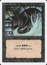 MTG Magic the Gathering Dark Ritual (99/306) Revised Edition MP