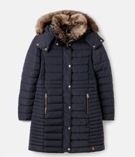 Joules Cherington Padded Coat - Women's Showerproof Coat - Marine Navy - Uk10