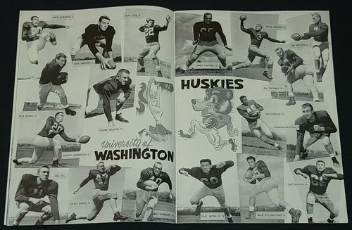 1954 - MICHIGAN WOLVERINES vs WASHINGTON HUSKIES - FOOTBALL PROGRAM - ORIGINAL - Picture 4 of 7