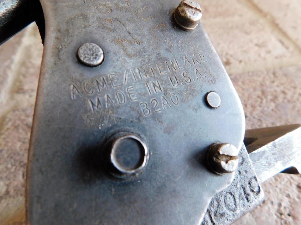 VINTAGE ACME INTERLAKE MODEL B2A0 PISTOL GRIP STEEL BANDING STRAPPING TOOL eBay