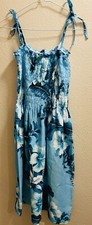 Vintage Honolulu Hawaiian Hibiscus Sun Dress Sleeveless Luau Party Size Medium