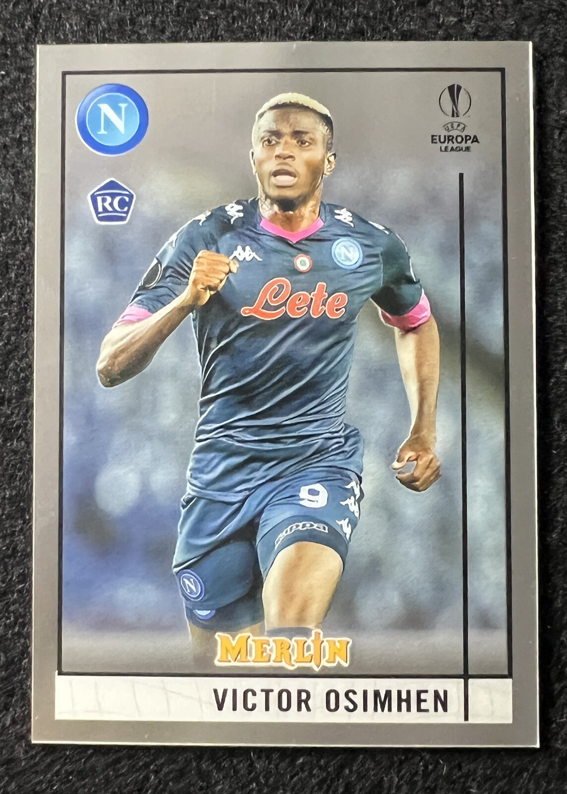 2020-2021 Victor Osimhen Topps Merlin Chrome UCL Soccer RC #59 Napoli Rookie