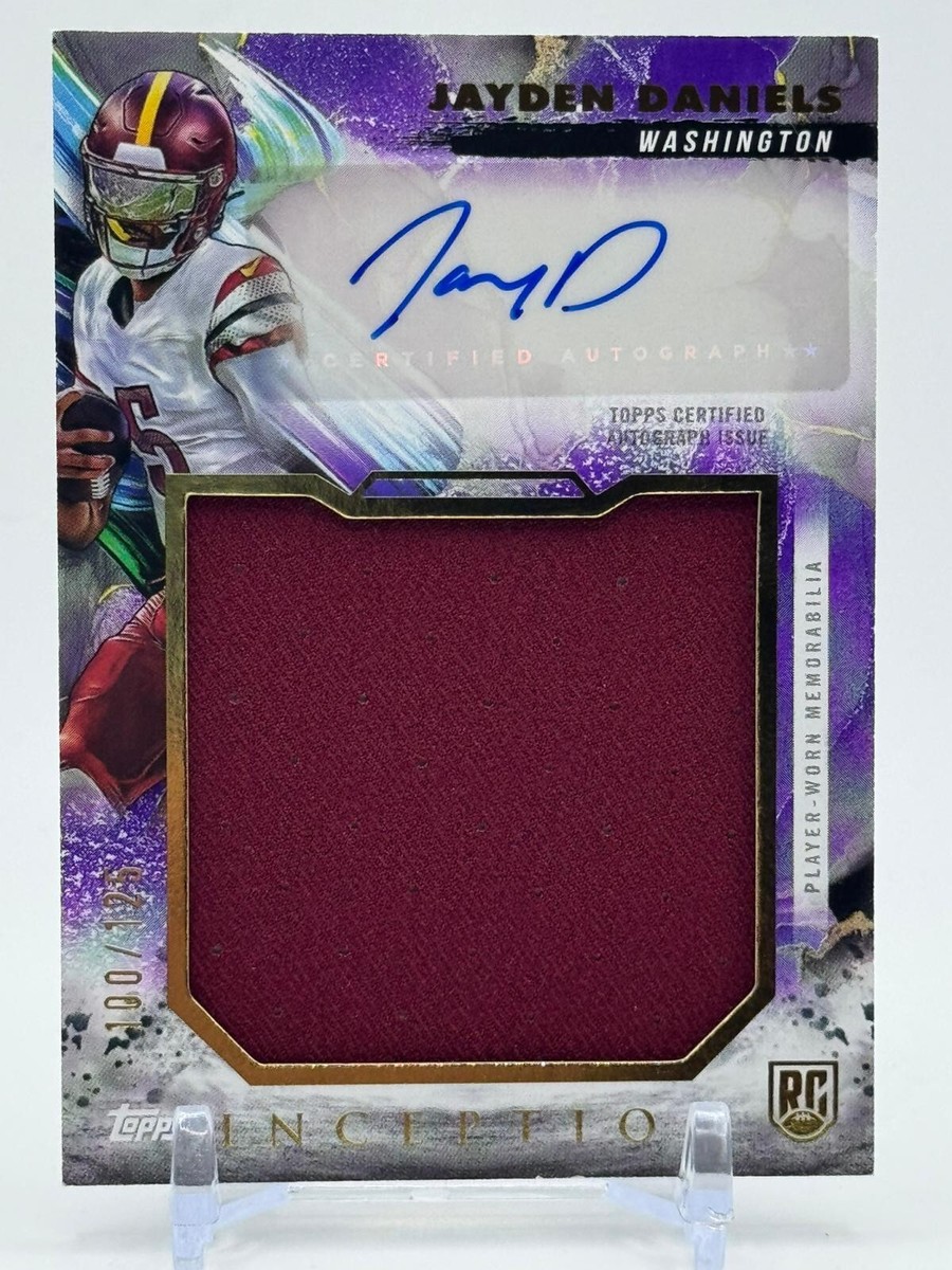 JAYDEN DANIELS 2024 TOPPS INCEPTION RPA RC AUTO/JUMBO PATCH
