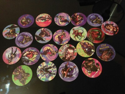 mortal kombat pogs caps super plastic dunkin 