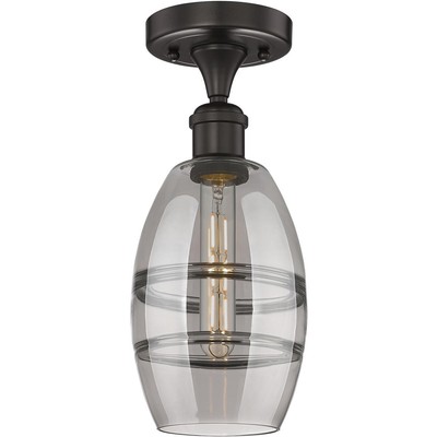 Innovations Lighting 616-1F-OB-G557-6SM Edison Vaz Semi-Flush Mount