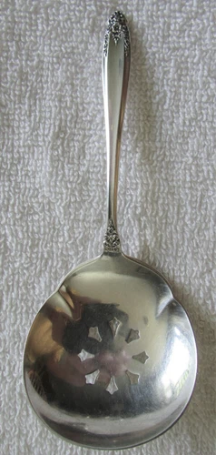 Prelude International Sterling Silver Bon Bon Candy Nut Spoon Server Pierced Bow