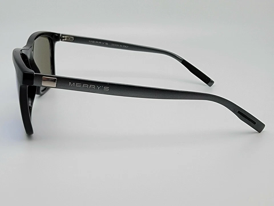 Gafas de sol Merry’s S’8286 con marco de metal negro espejo azul lentes polarizadas 56 mm Foto 3 de 4