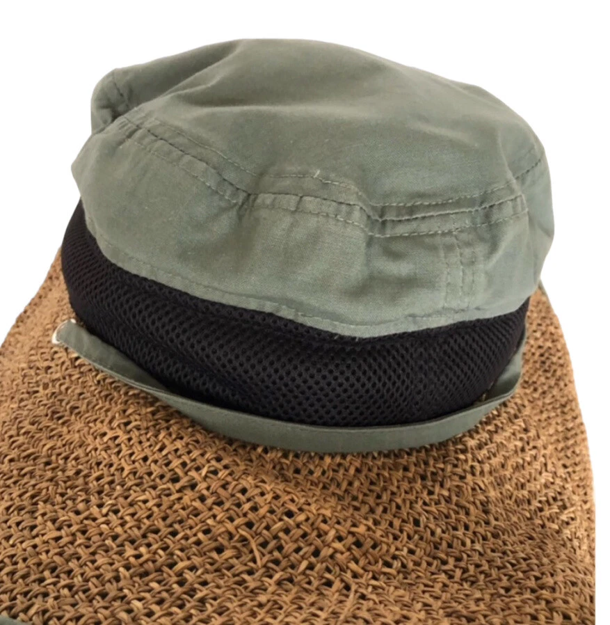 Chapéu de praia Columbia Ranger booney verde palha pesca caça sol flexível acampamento - Imagem 3 de 4