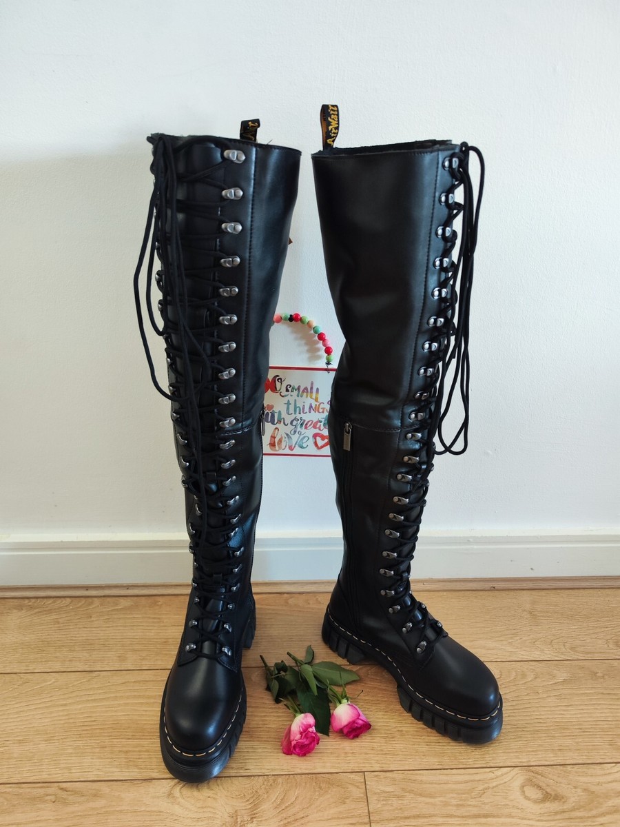 くりちゃん【美品】Platform Long Boots Dr Martens Audrick 22i XTRM platform black boots double quad sole