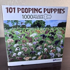 101 Pooping Puppies 1000 Piece Puzzle 27" x 19" Funwares Jigsaw Puzzle NEW