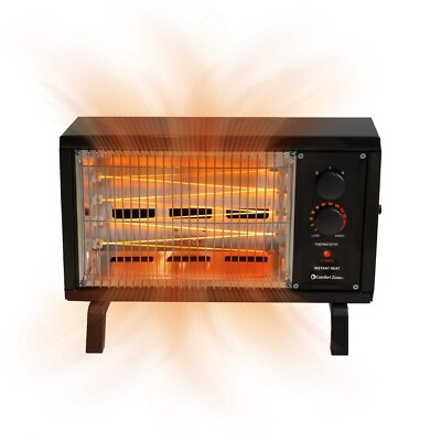 #ad Comfort Zone Portable Wire Element Radiant Space Heater All Metal Body Black $43.19