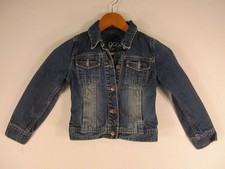 Gap Denim Jacket Girls S Blue Washed Faded Jean Button Front Long Sleeve Jacket