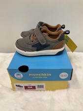 Munchkin by Stride Rite Boy's Maxwell Grey Sneakers 5M Little Boy New in Box