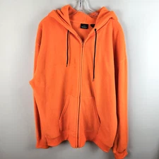RedHead Full Zip Jacket mens Large Neon Orange Polar Fleece Soft Warm Hunting