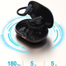 Bluetooth 5.4 Headset TWS Earphones Earbuds Stereo Ear Hook for iPhone Samsung