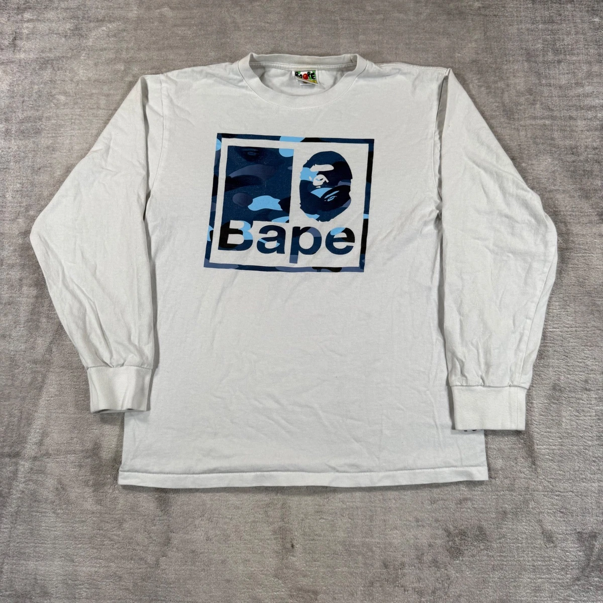 A Bathing Ape Long Sleeve White Shirts for Men for sale | eBay