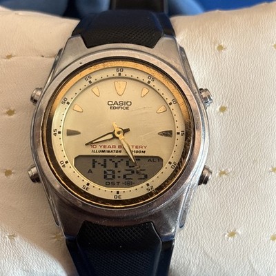 VINTAGE CASIO Edifice Men s Watch EFA-109 ILLUMINATION.  New Battery. Nice shape