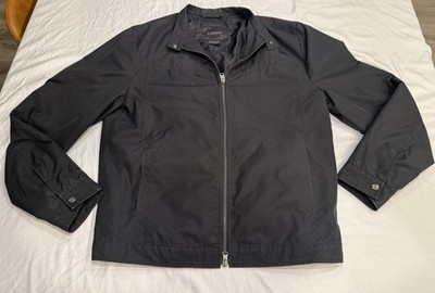 Express Bomber Jacket Full Zip with Pockets, Black, Size Medium