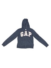 Gap Kids Zip Hoodie XL 12 Navy Pink Logo Full Zip Sweatshirt Girls