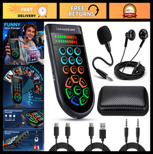 Small Handheld Sound Card for Singing Live Streaming, Voice Changer, Reverb, A