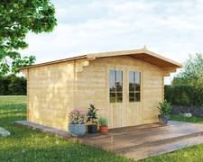 Gartenhaus München - 4x3m, 34mm || Holzhaus, Gerätehaus, Blockhaus