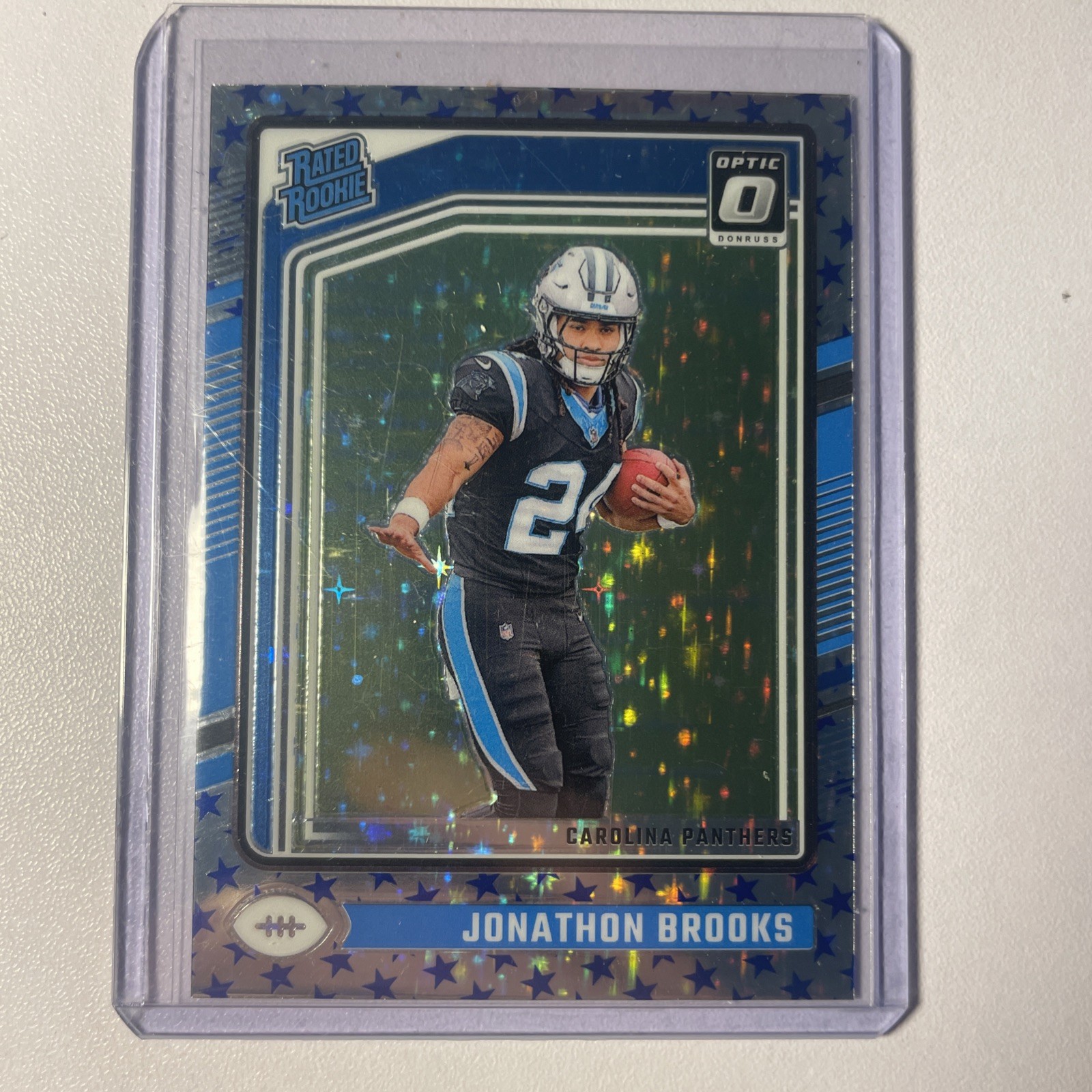 2024 Panini Donruss Optic - Rated Rookie Jonathon Brooks #258 Stars Prizm (RC)